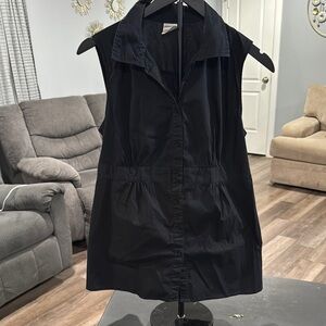 Motherhood Maternity Black Zip-Up Vest